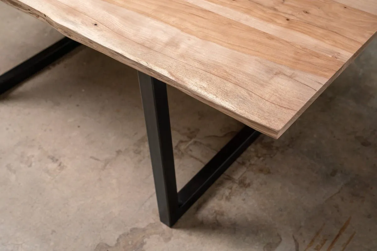 Sunrise Dining Table | Modern Wood and Steel Dining Table