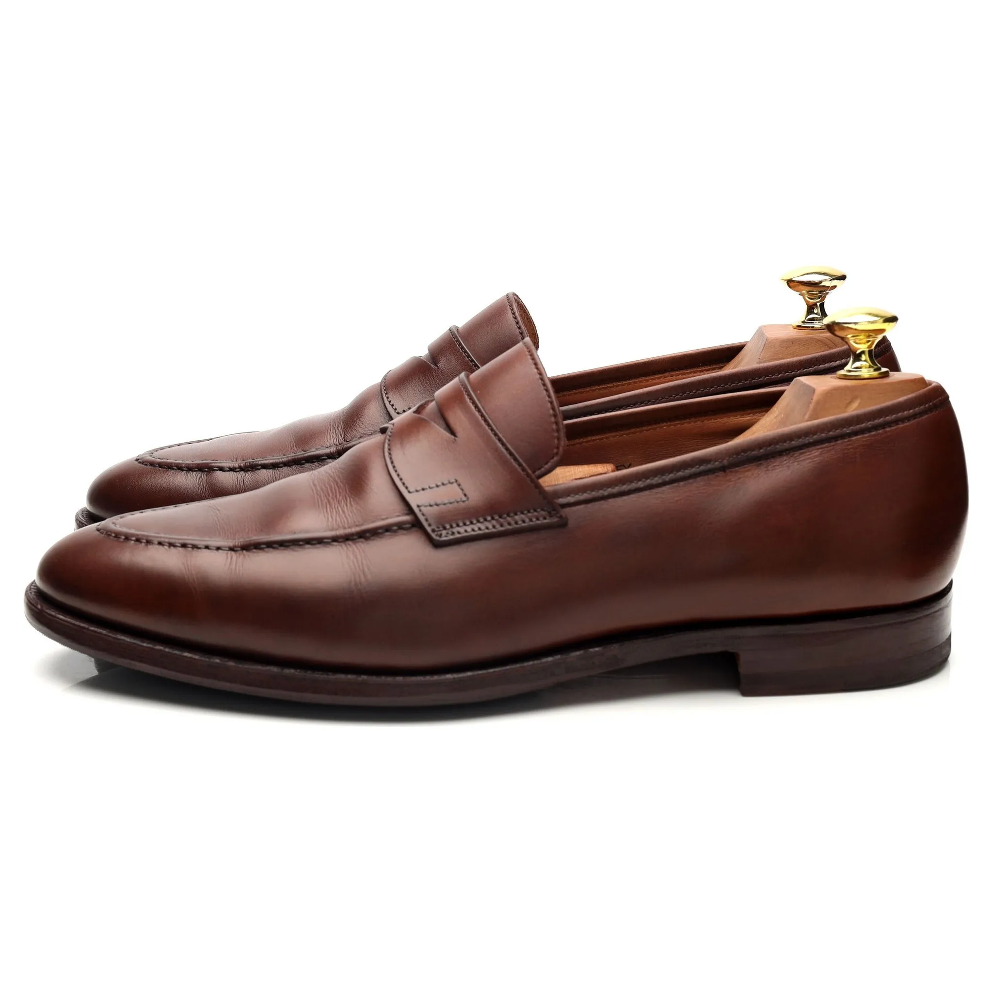 'Sydney' Brown Leather Loafers UK 8 E