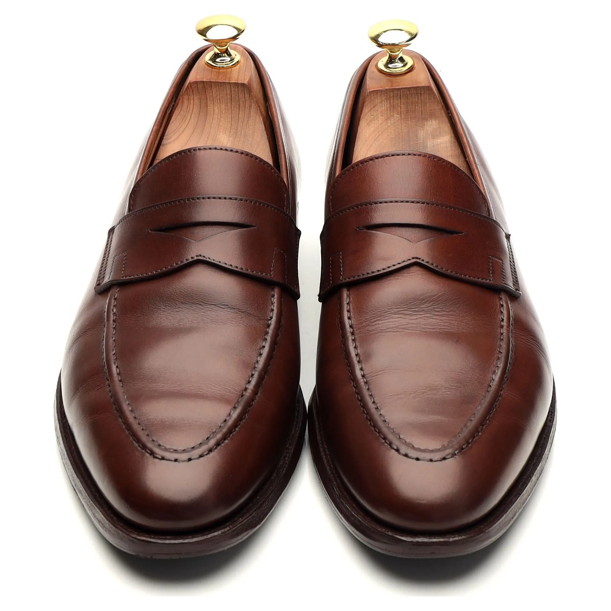 'Sydney' Brown Leather Loafers UK 8 E