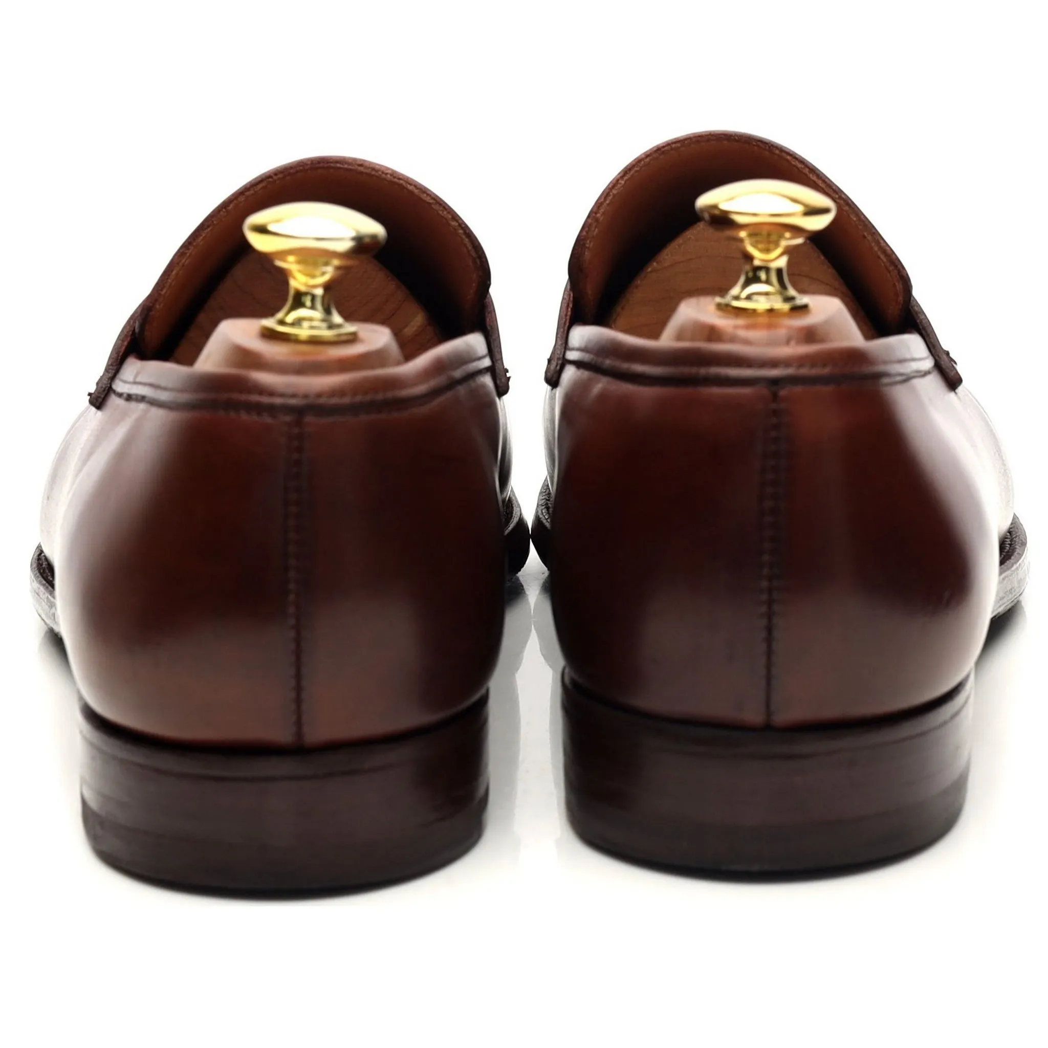 'Sydney' Brown Leather Loafers UK 8 E