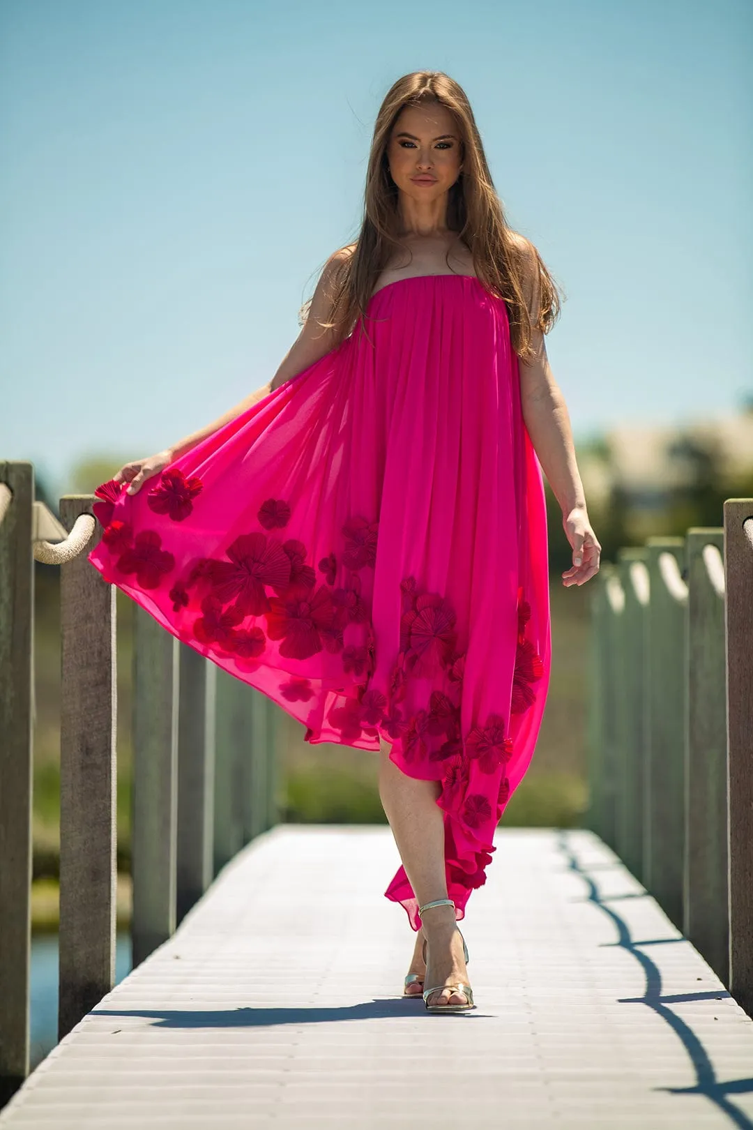 The Maeve Strapless Floral Maxi Dress
