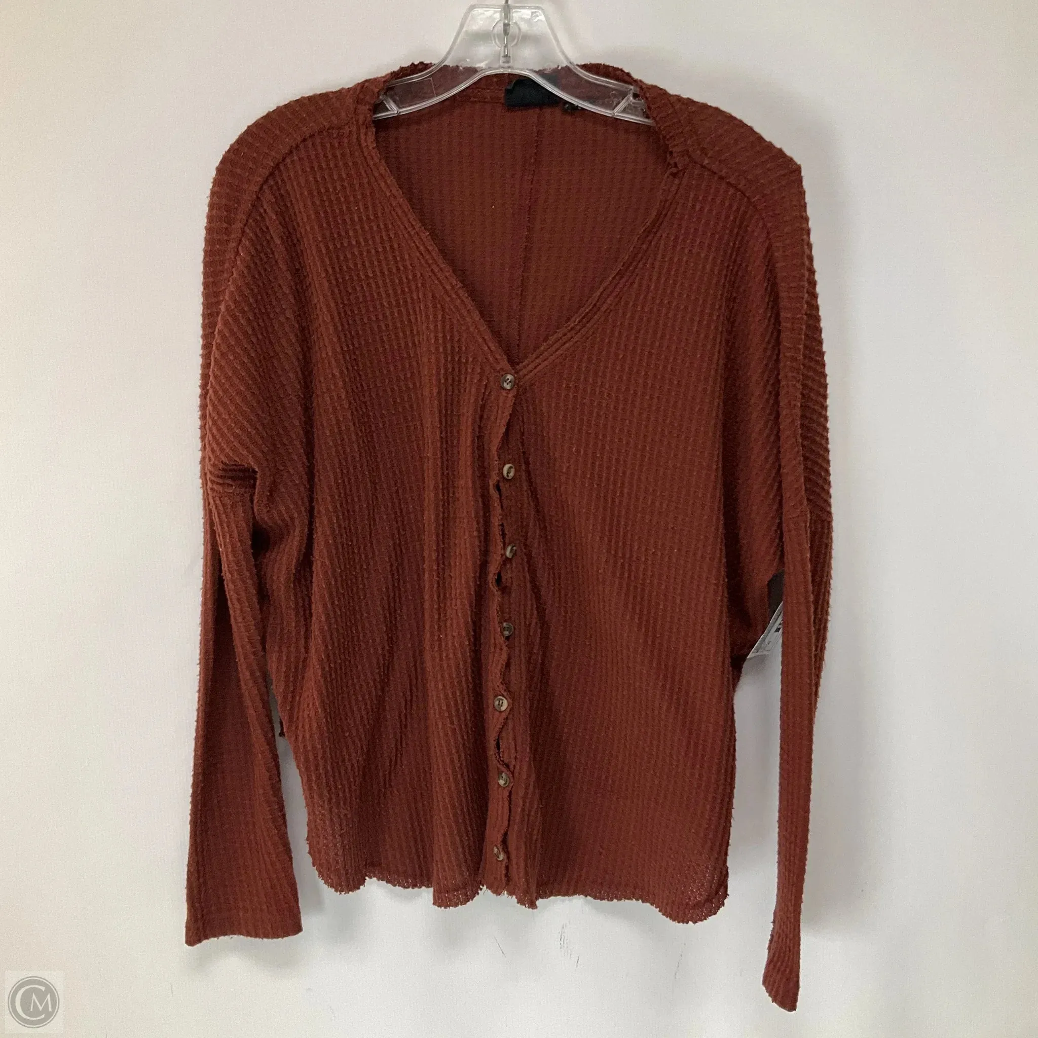 Top Long Sleeve By Urban Outfitters In Brown, Size: Xs