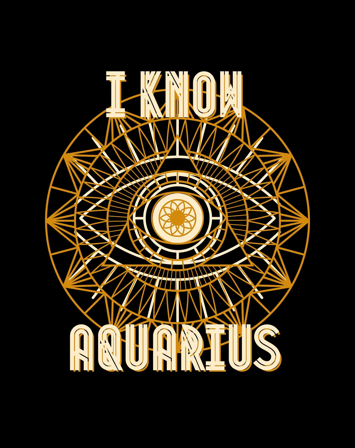 UA Supreme Star Sign Aquarius Women's T-shirt (Black)