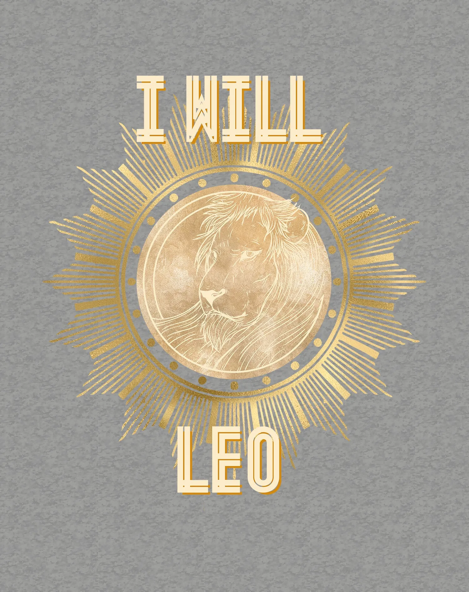UA Supreme Star Sign Leo Lion Men's T-shirt (Heather Grey)