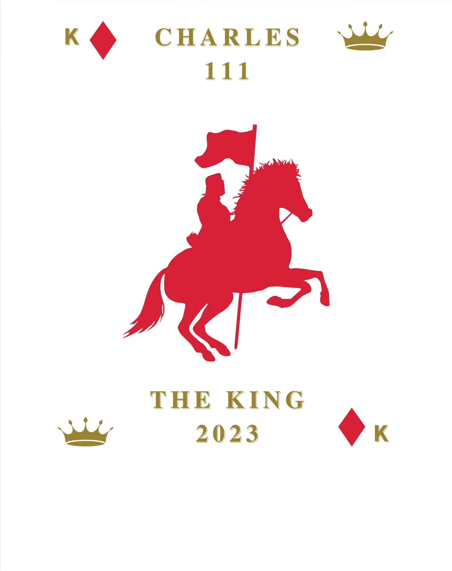 Urban Attitude Kings Coronation 2023 Silhouette Royal Knight Men's T-shirt