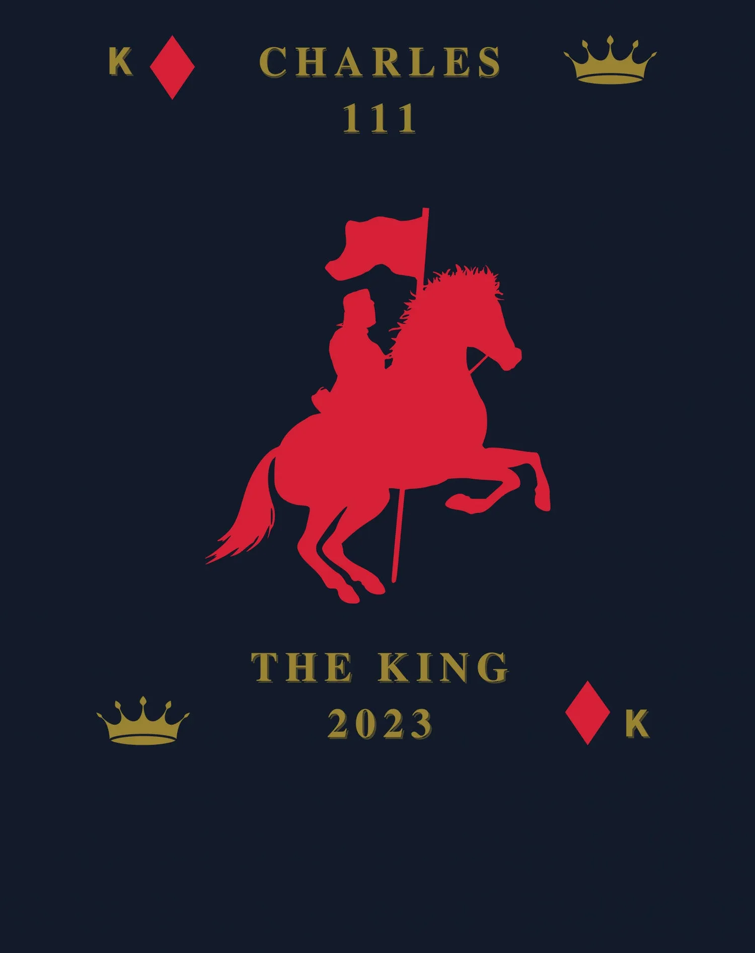 Urban Attitude Kings Coronation 2023 Silhouette Royal Knight Men's T-shirt