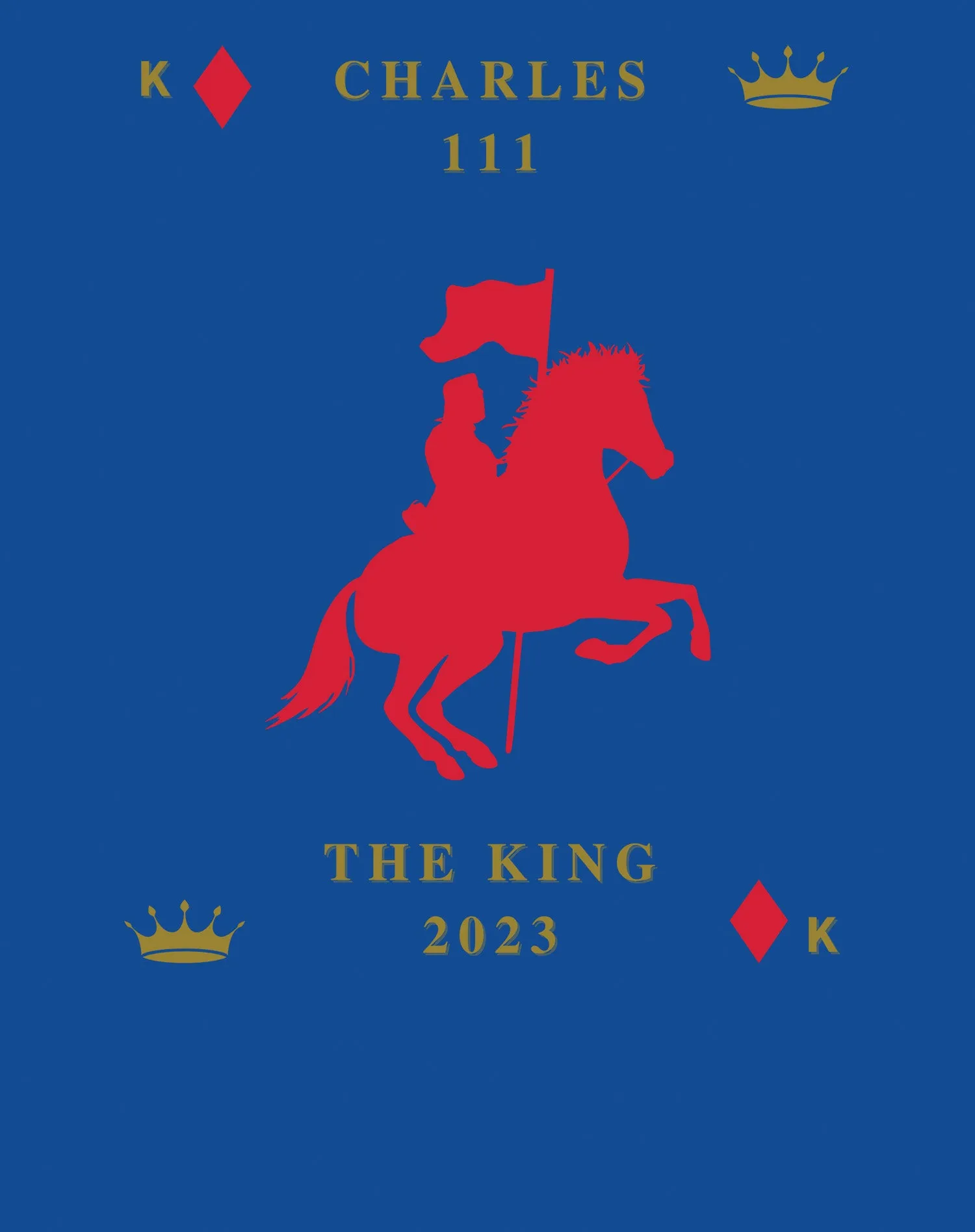 Urban Attitude Kings Coronation 2023 Silhouette Royal Knight Men's T-shirt