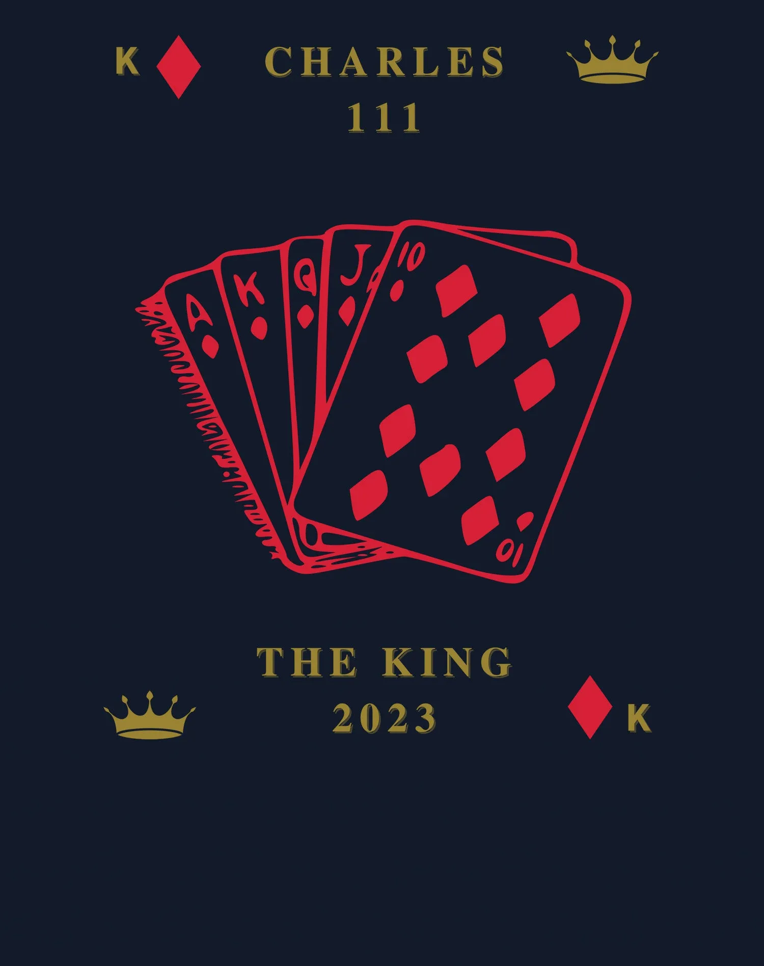 Urban Attitude Kings Coronation 2023 Stencil Royal Flush Women's T-shirt