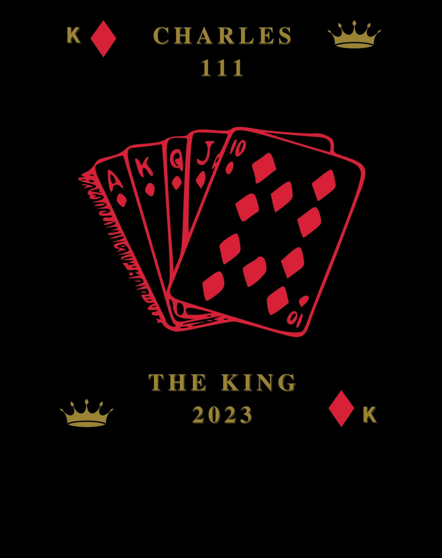 Urban Attitude Kings Coronation 2023 Stencil Royal Flush Women's T-shirt