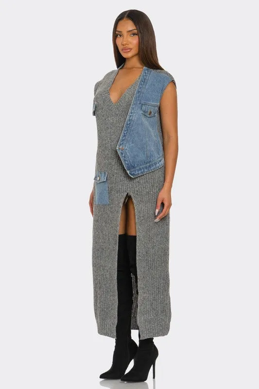 Urban Edge Knit Dress