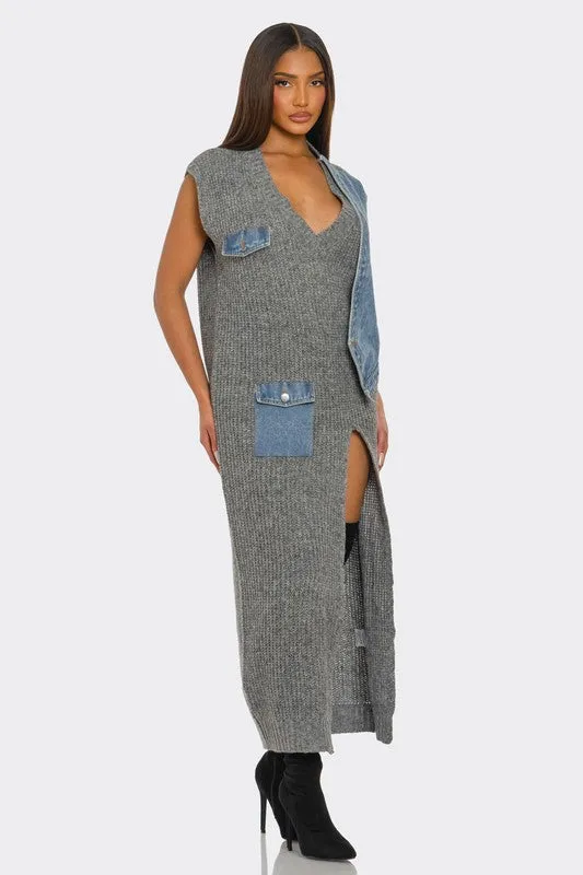 Urban Edge Knit Dress