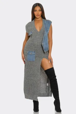 Urban Edge Knit Dress
