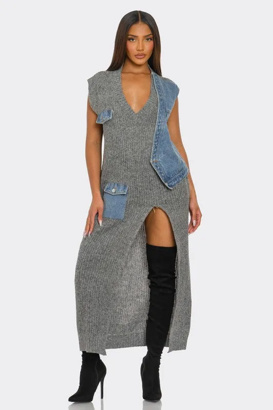 Urban Edge Knit Dress