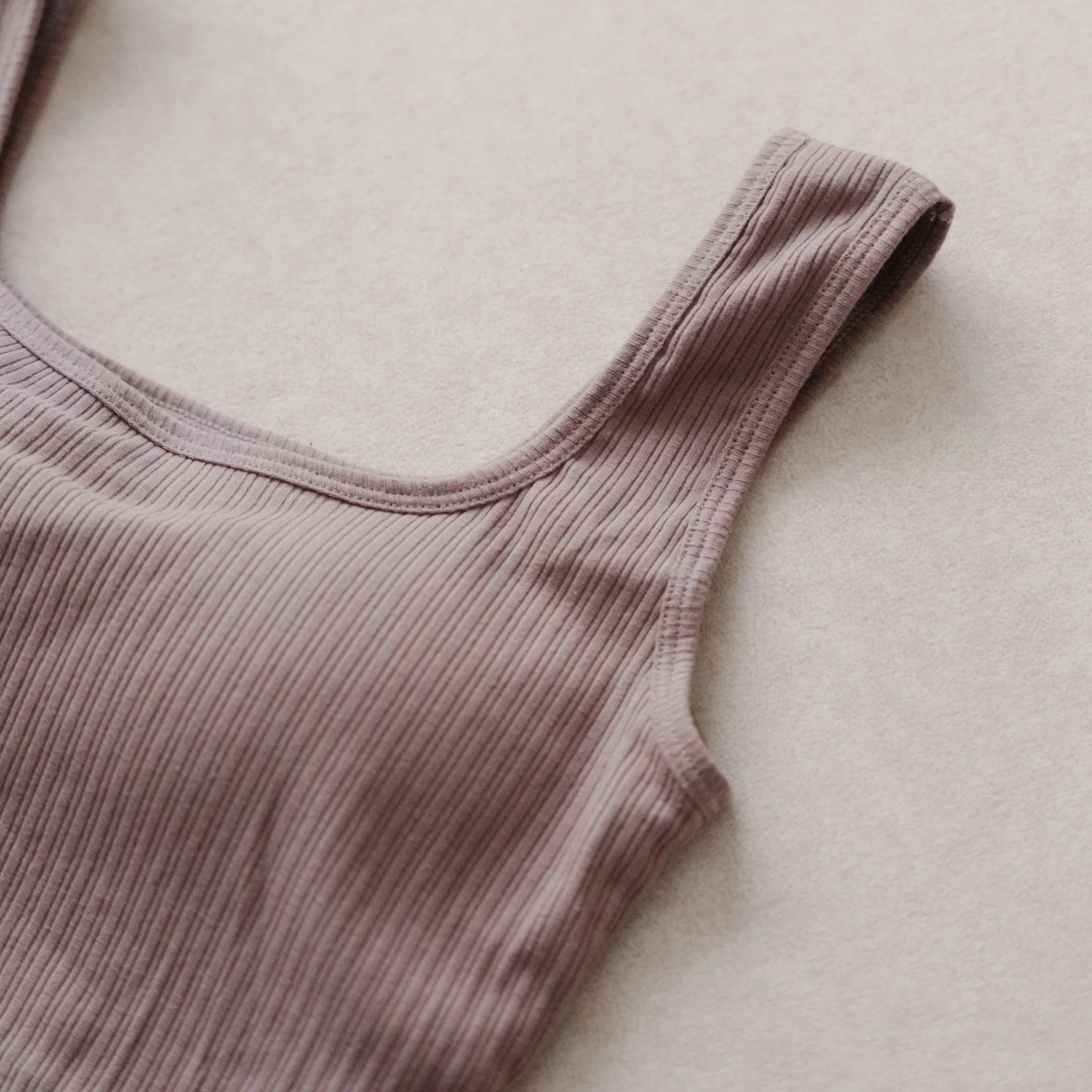 Urban Edge! Thick Straps Crop Bra Top (Ribbed Cotton) in Black