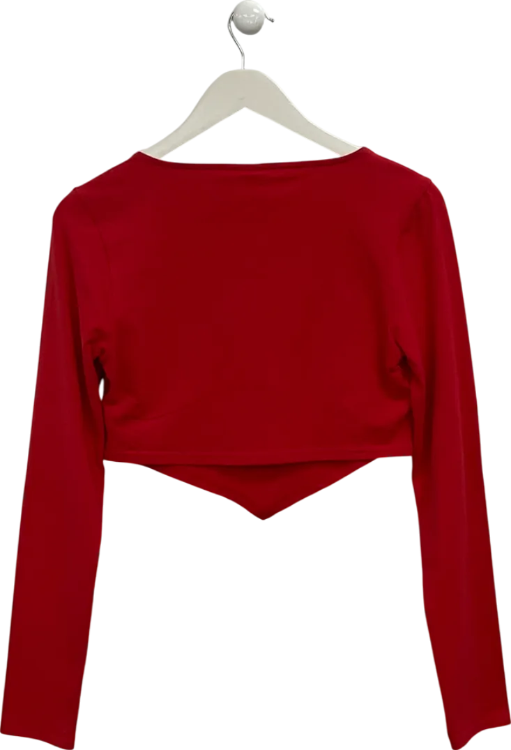 Urban Outfitters Red Long Sleeve Corset Top UK L