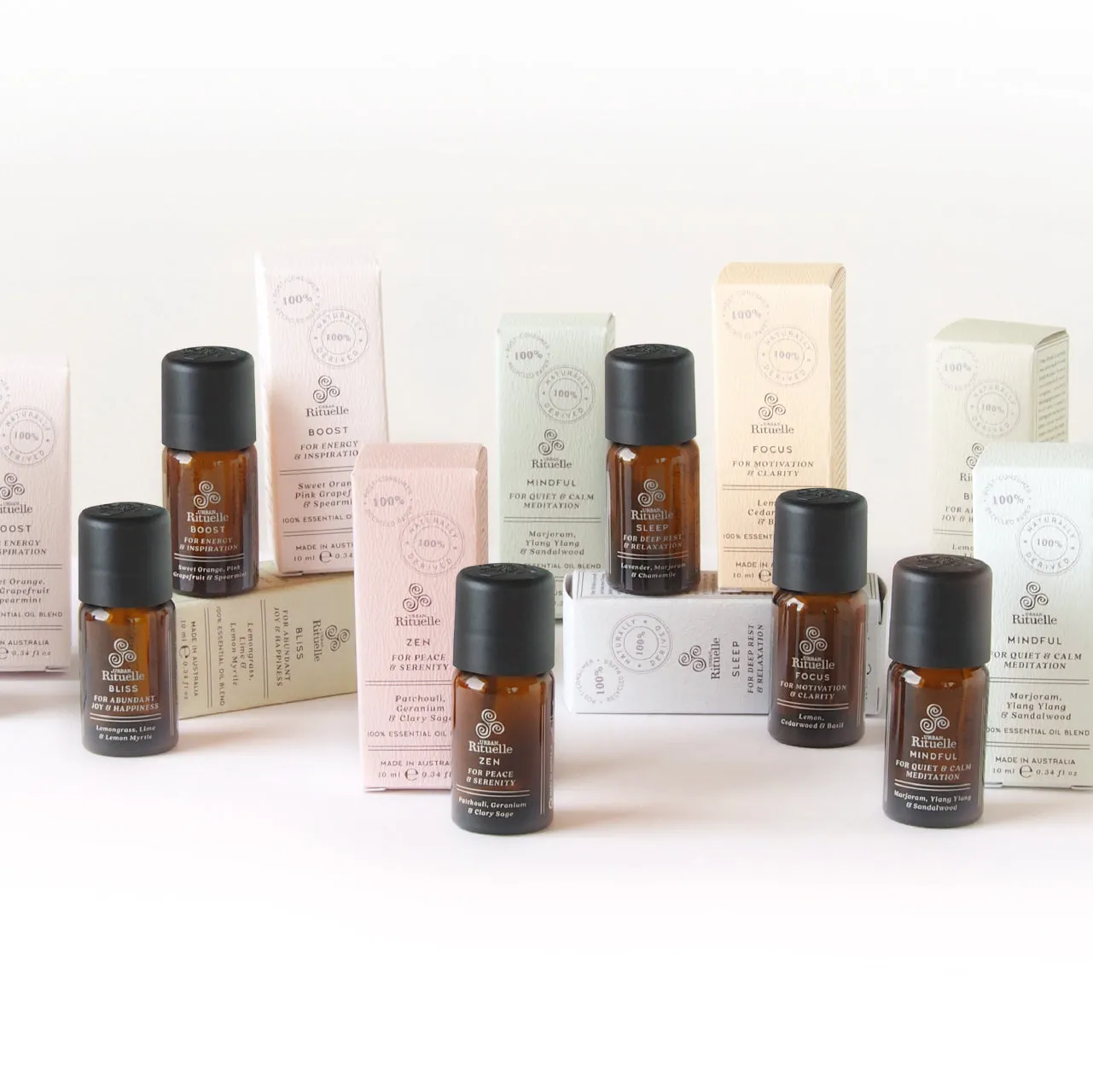 Urban Rituelle Natural Remedy Boost: Sweet Orange, Pink Grapefruit & Spearmint 100% Essential Oil Blend | 10ml