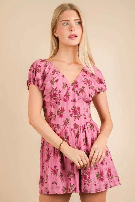VERY J Floral Printed Ruffle Romper
