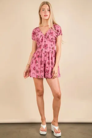 VERY J Floral Printed Ruffle Romper