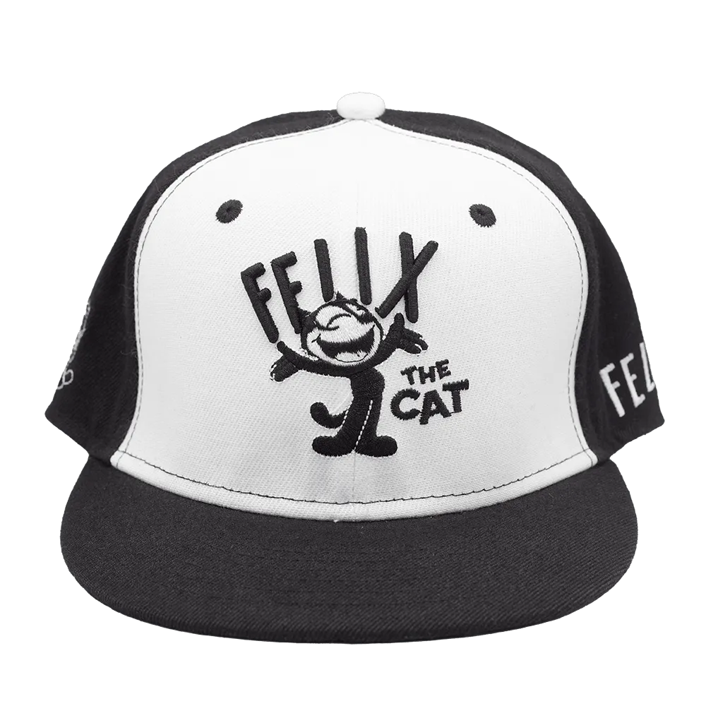 WHITE FRONT FELIX THE CAT FITTED HAT