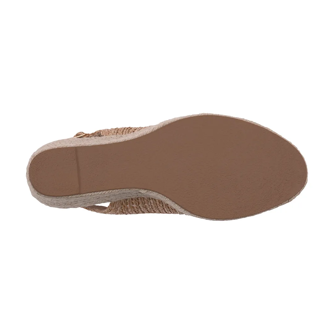 Women's Amira Natural Woven Espadrille Wedge Sandals
