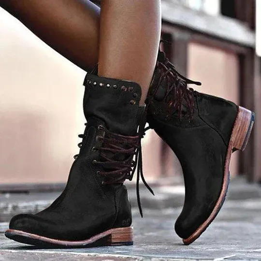 Women's Leather Casual Boots