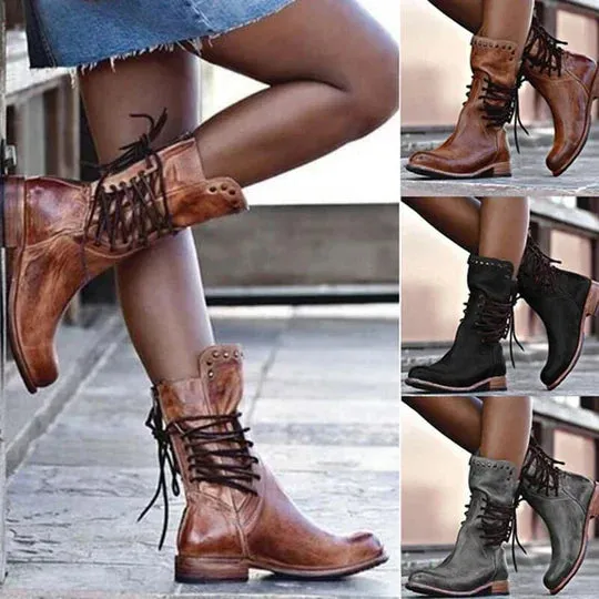Women's Leather Casual Boots