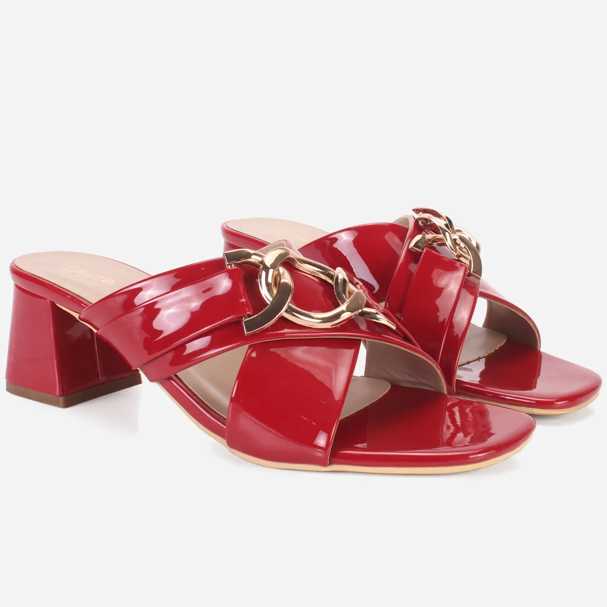 Womens "LINNLY" Block Heeled Sandals