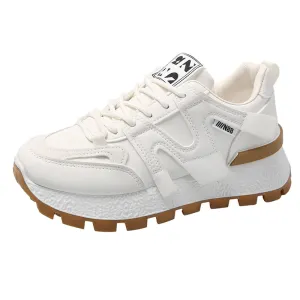 Women's Sneakers Trend 2024 Flat Female White Shoes High Quality Summer Sports Shoes Round Toe Black Woman Fashion Blown Sneaker