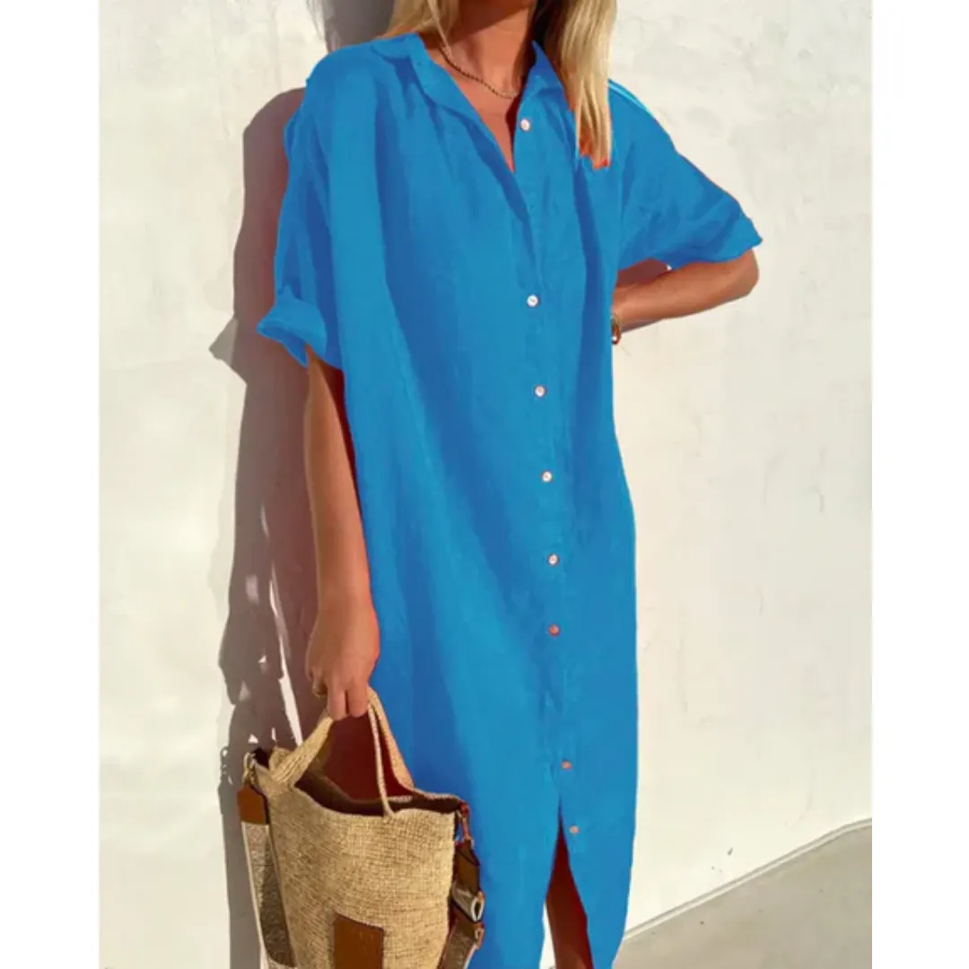 Women's Summer Casual Shirt Dress | Midi