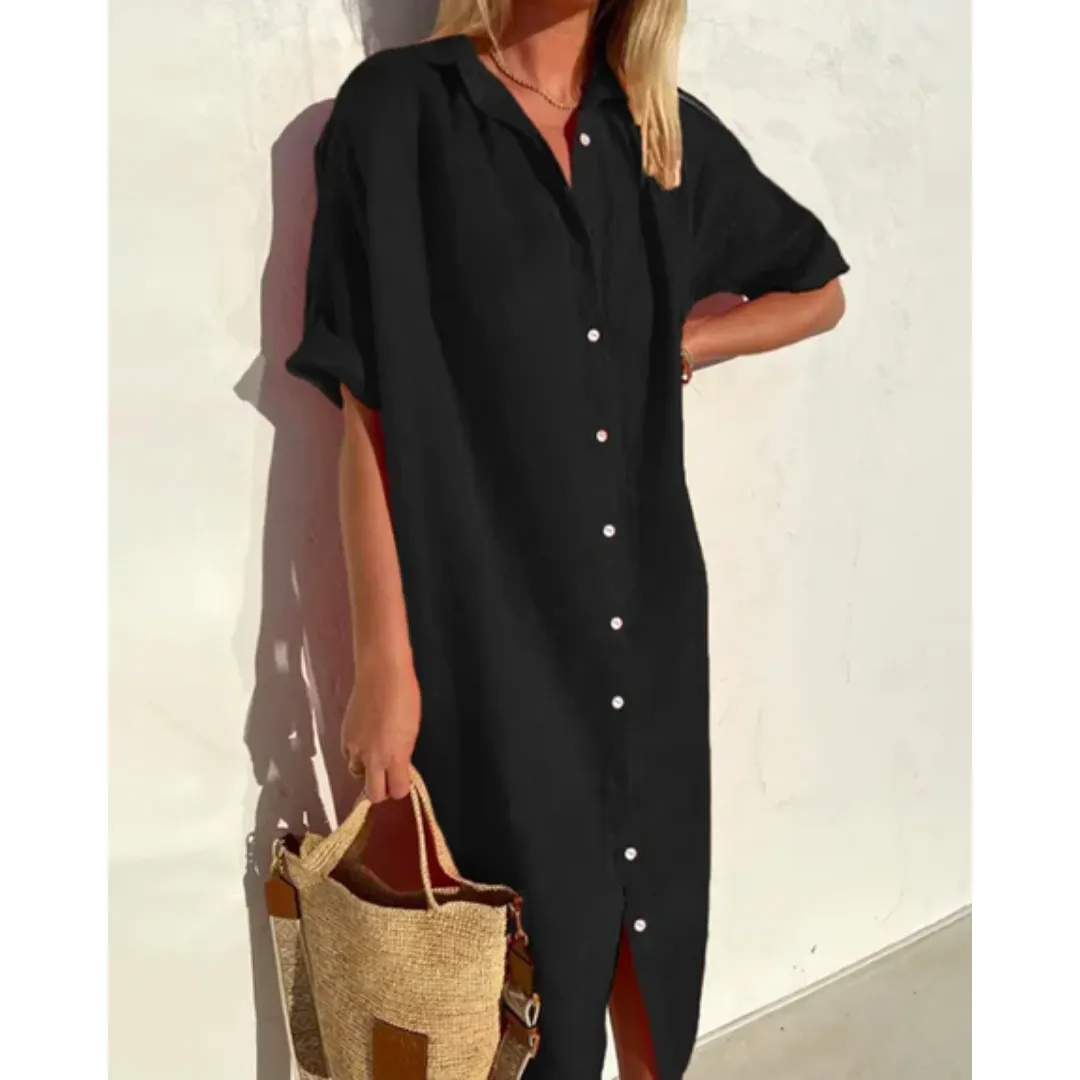 Women's Summer Casual Shirt Dress | Midi