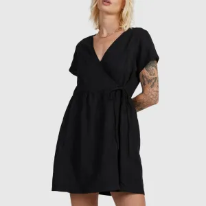 Wrapped Mini Dress Sz10 Clblack Gf