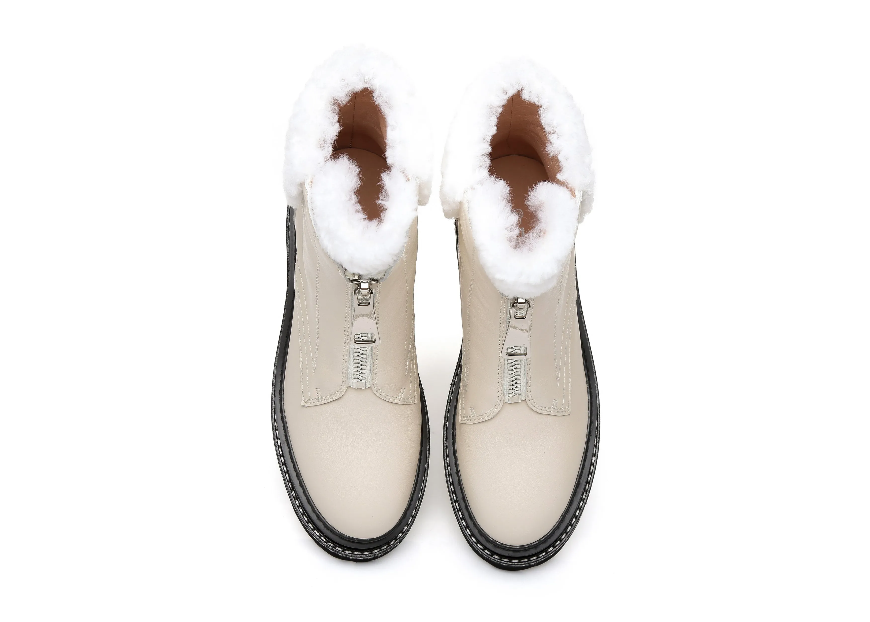 Zip Up Chunky Boots Women Harley
