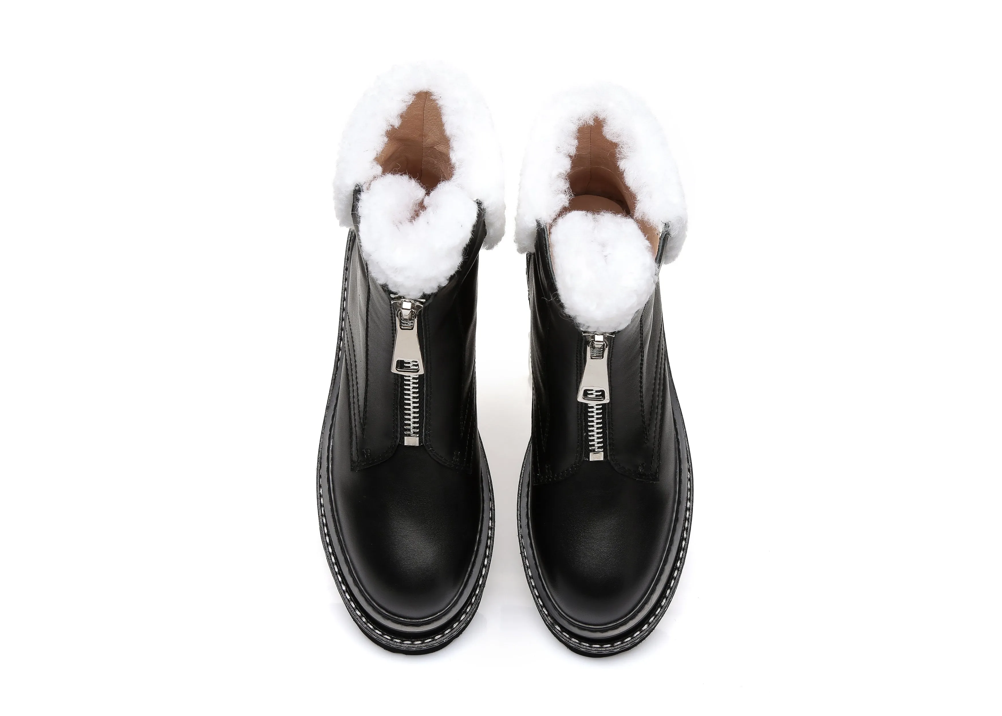 Zip Up Chunky Boots Women Harley